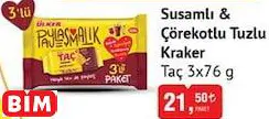 TAÇ SUSAMLI & ÇÖREKOTLU TUZLU KRAKER